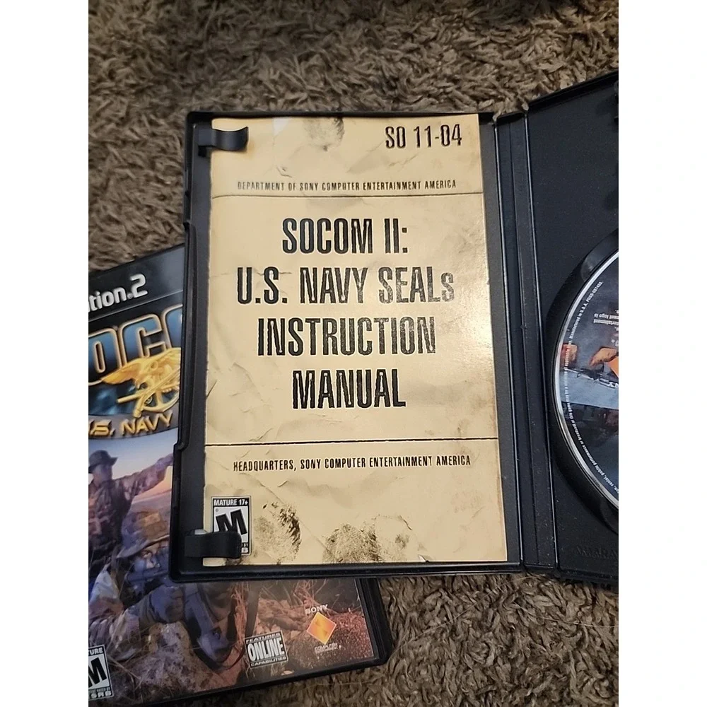 SOCOM 1 2, US Navy Seals Sony‎ PS2 Playstation 2 Tactical Game Bundle